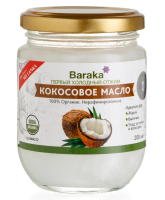 Масло кокоса первый холодный отжим в стекле 200 мл Baraka